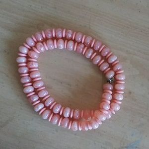 Light pink beaded necklace
